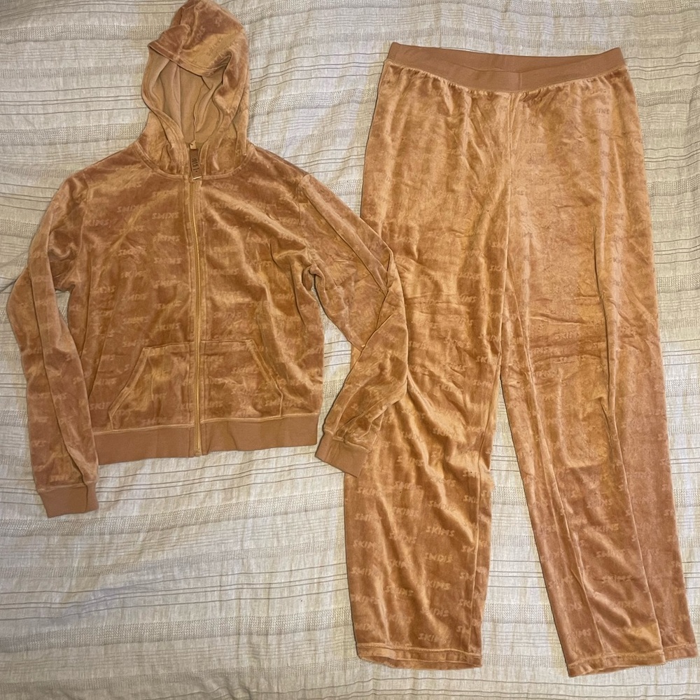SKIMS velour tracksuit